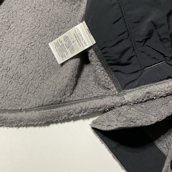 Outerknown Skyline Fleece Sherpa Shirt Jacket Mens Size S Gray NWT - Picture 6 of 8